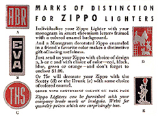 Zippo marks