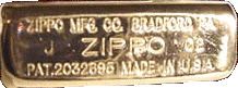 Zippo brass 2002